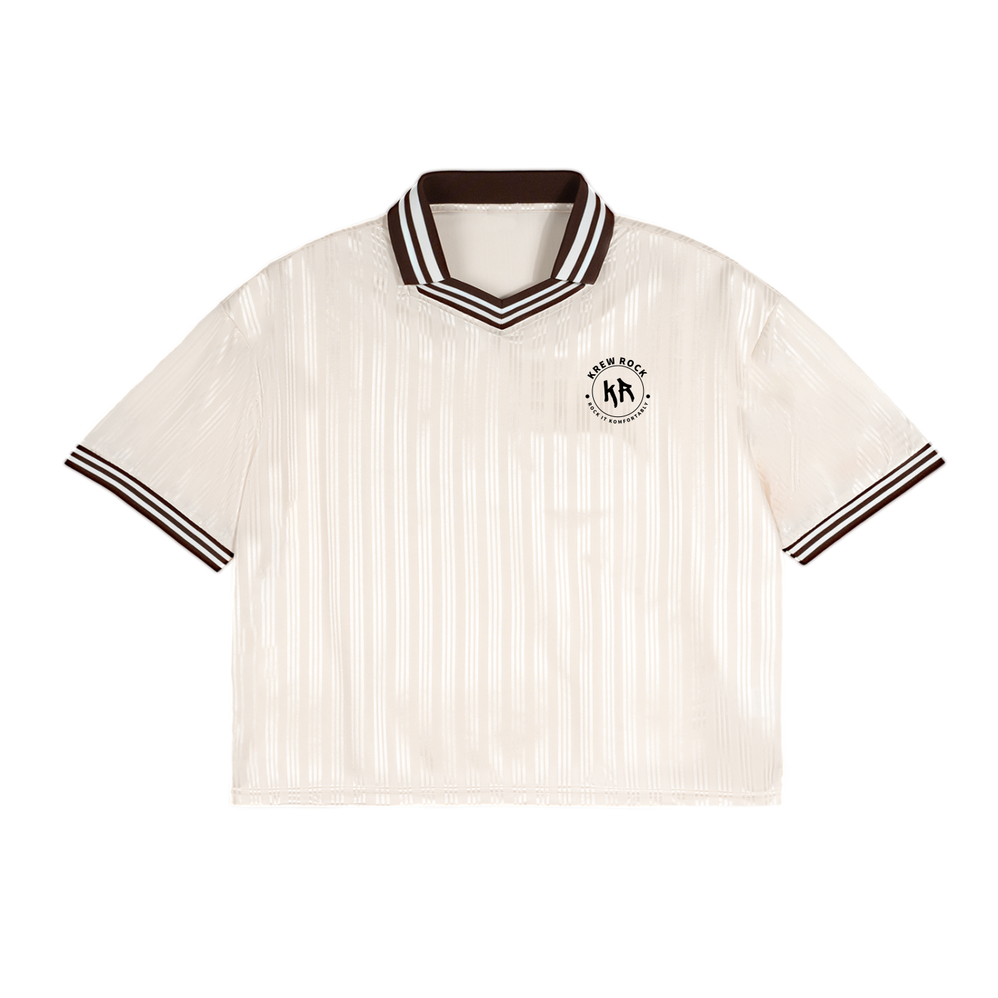 Contrast Stripes Polo Collar T-Shirt