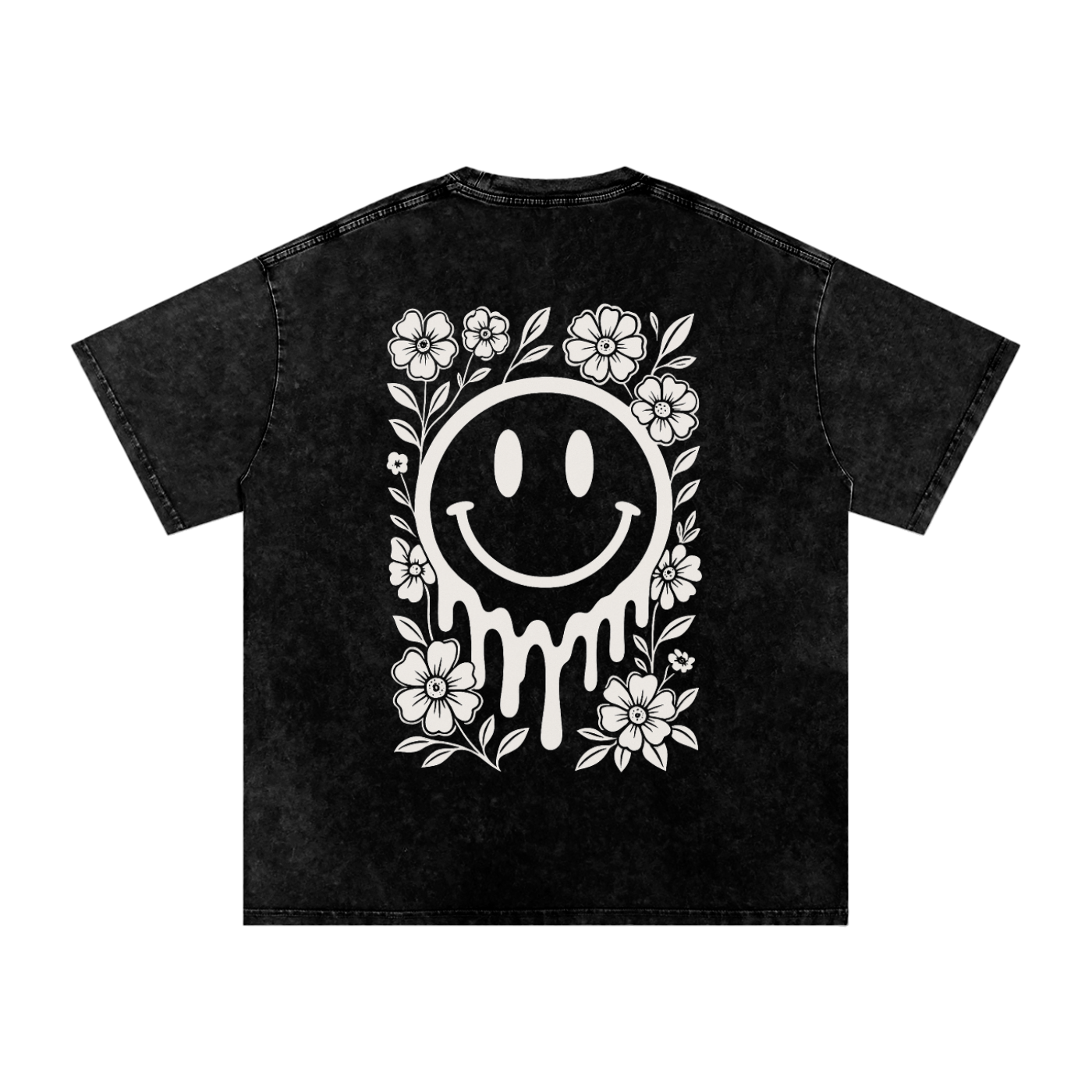 Snow Washed Oversized Cotton T-Shirt