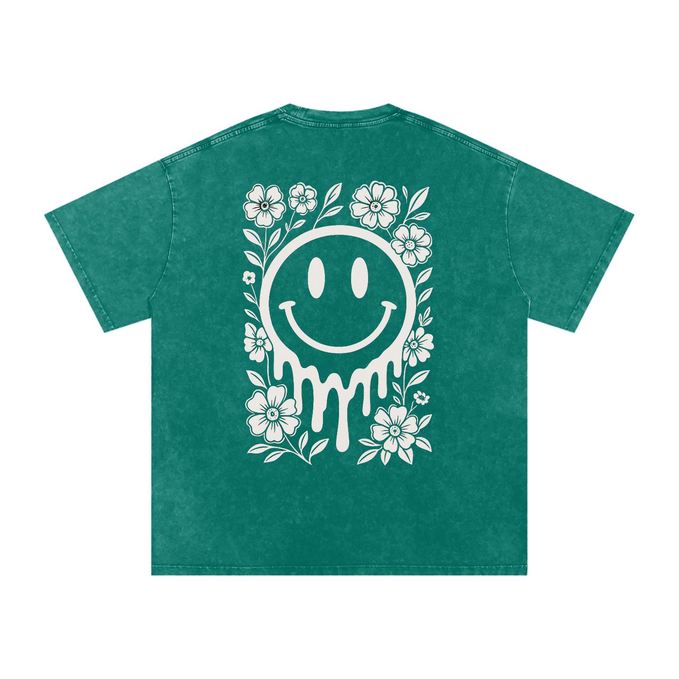 Snow Washed Oversized Cotton T-Shirt