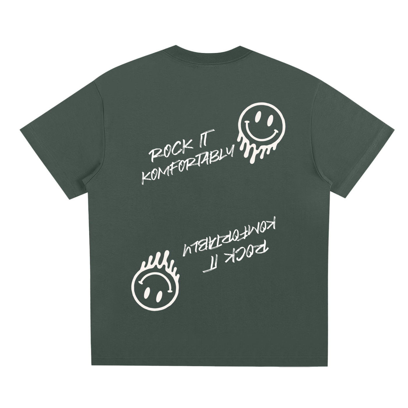 Rock It Komfortably Tee (White Print)