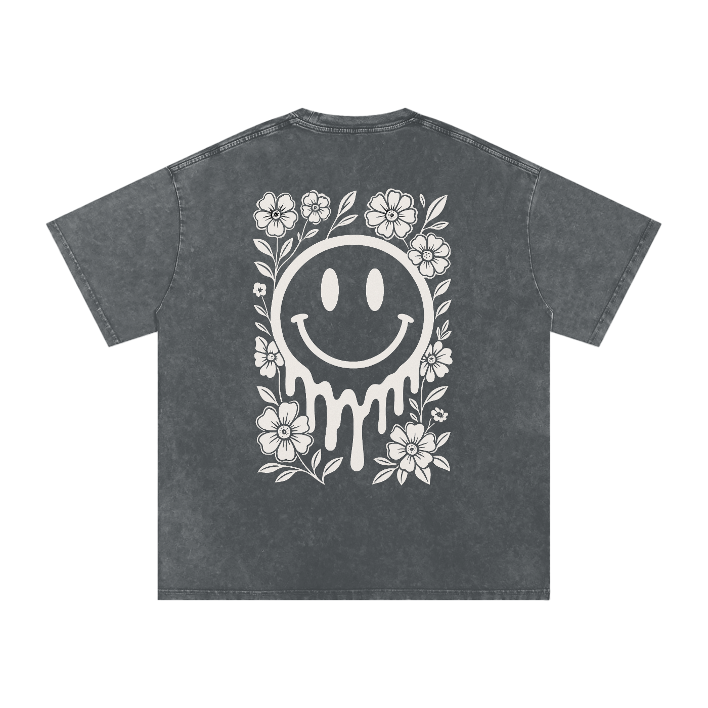 Snow Washed Oversized Cotton T-Shirt