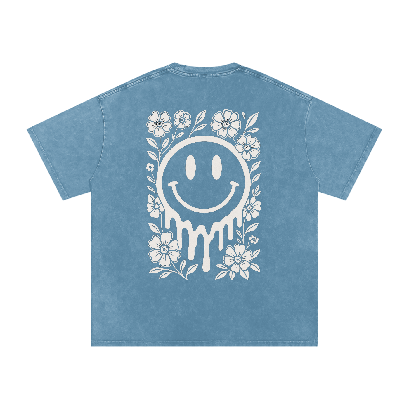 Snow Washed Oversized Cotton T-Shirt