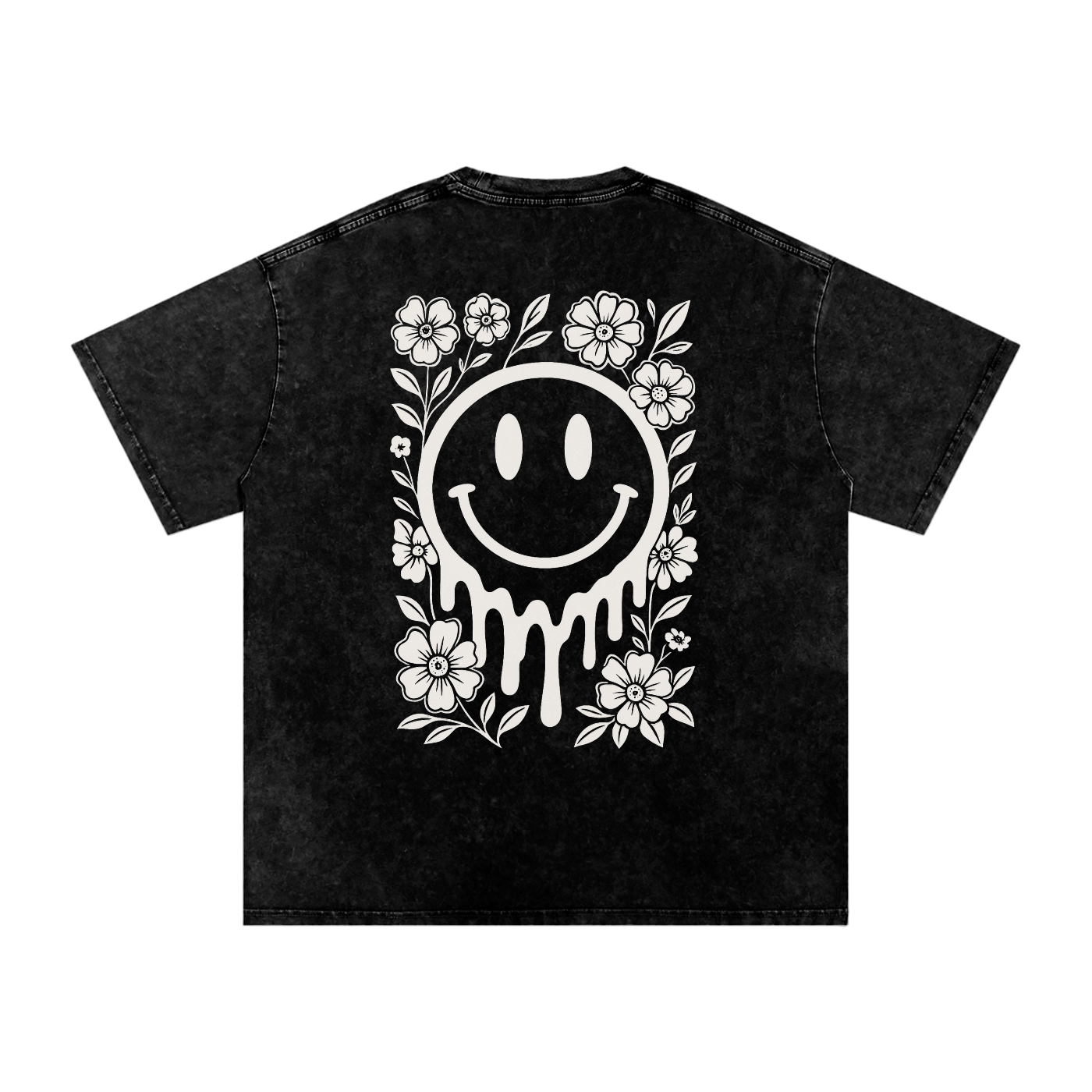 Snow Washed Oversized Cotton T-Shirt