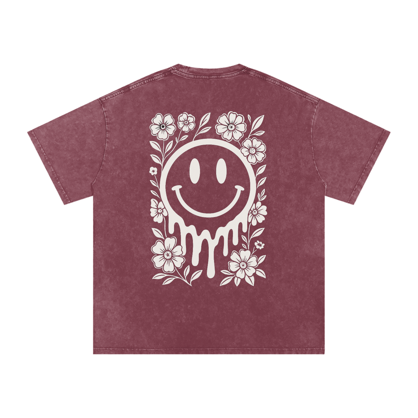 Snow Washed Oversized Cotton T-Shirt