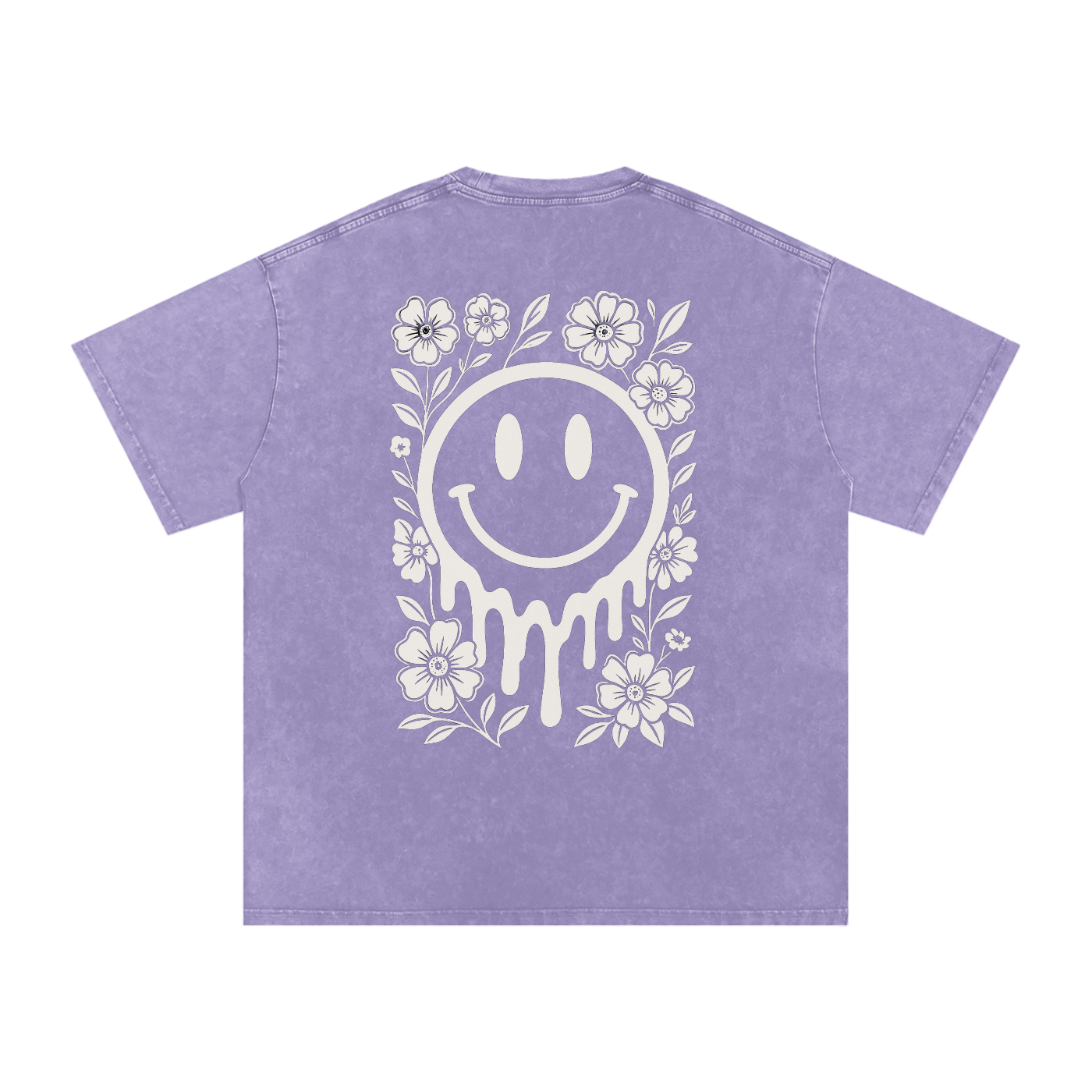 Snow Washed Oversized Cotton T-Shirt