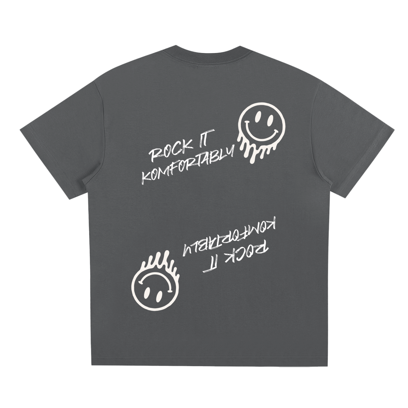 Rock It Komfortably Tee (White Print)