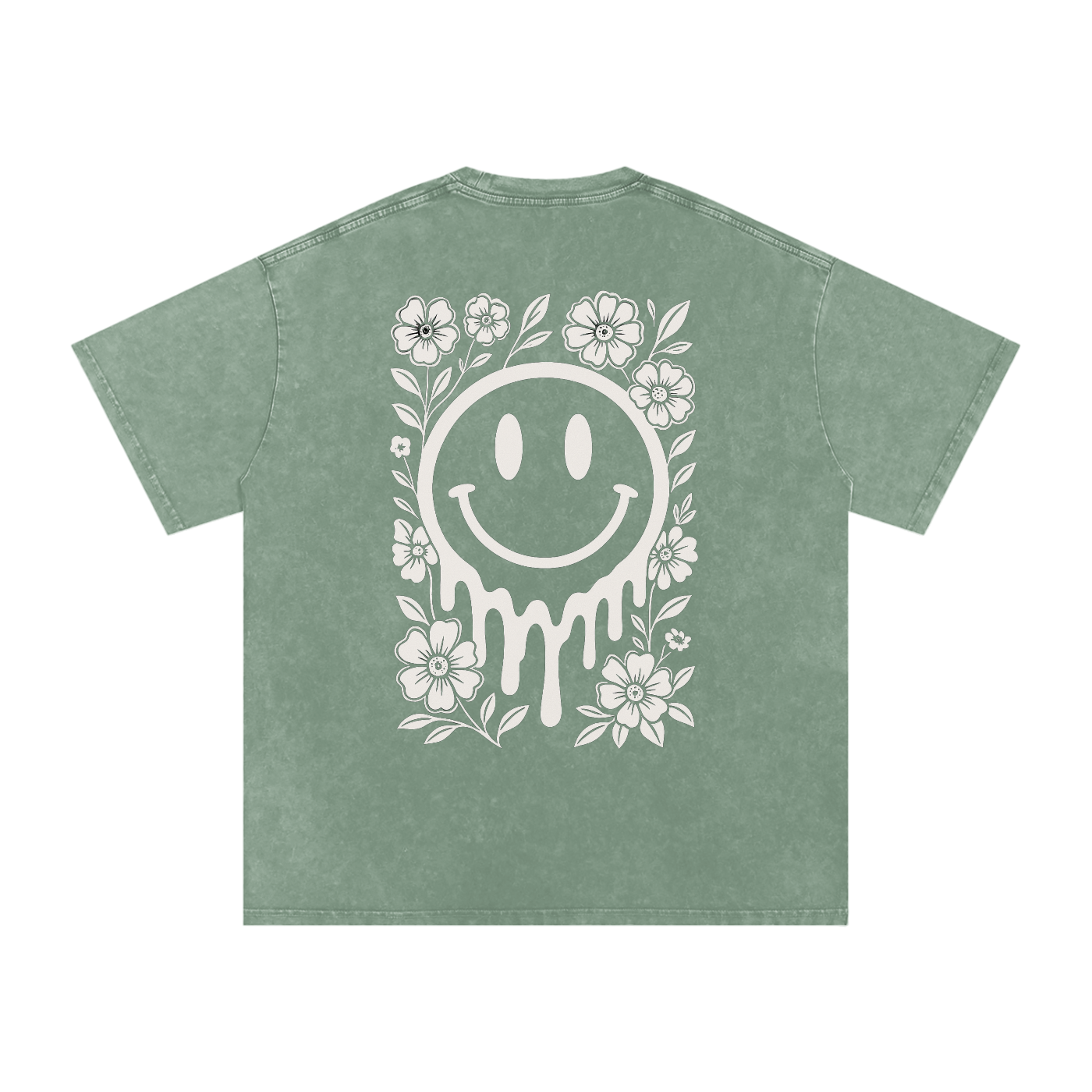 Snow Washed Oversized Cotton T-Shirt