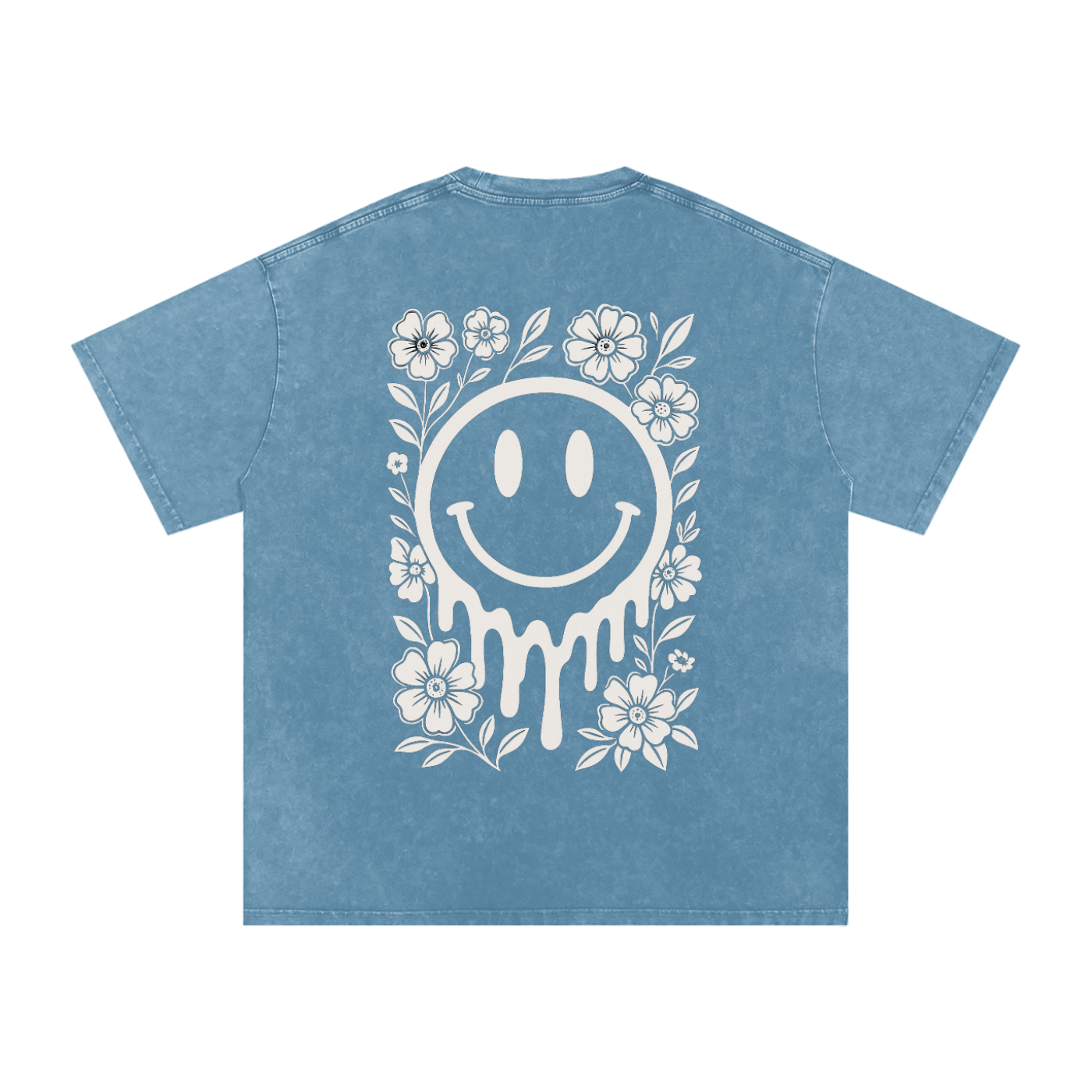 Snow Washed Oversized Cotton T-Shirt