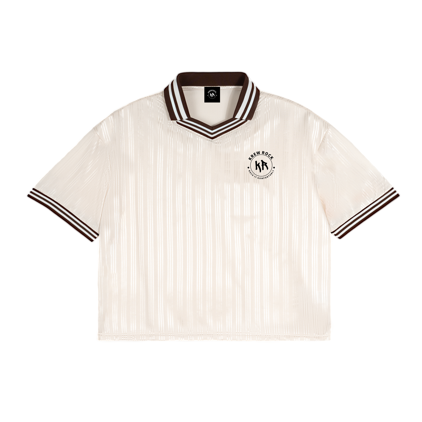 Contrast Stripes Polo Collar T-Shirt