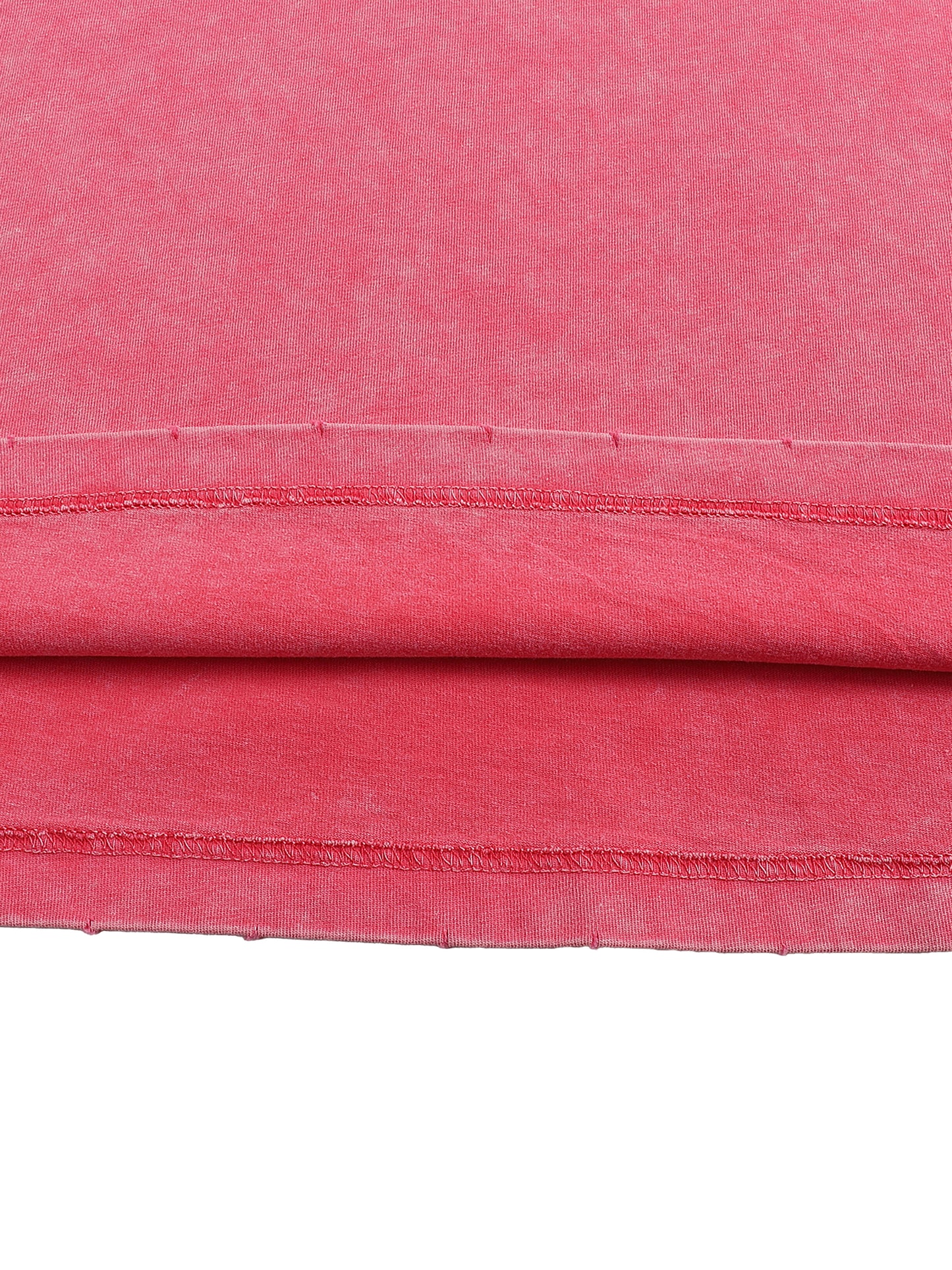 Snow Washed Frayed Edge T-Shirt (White Print)