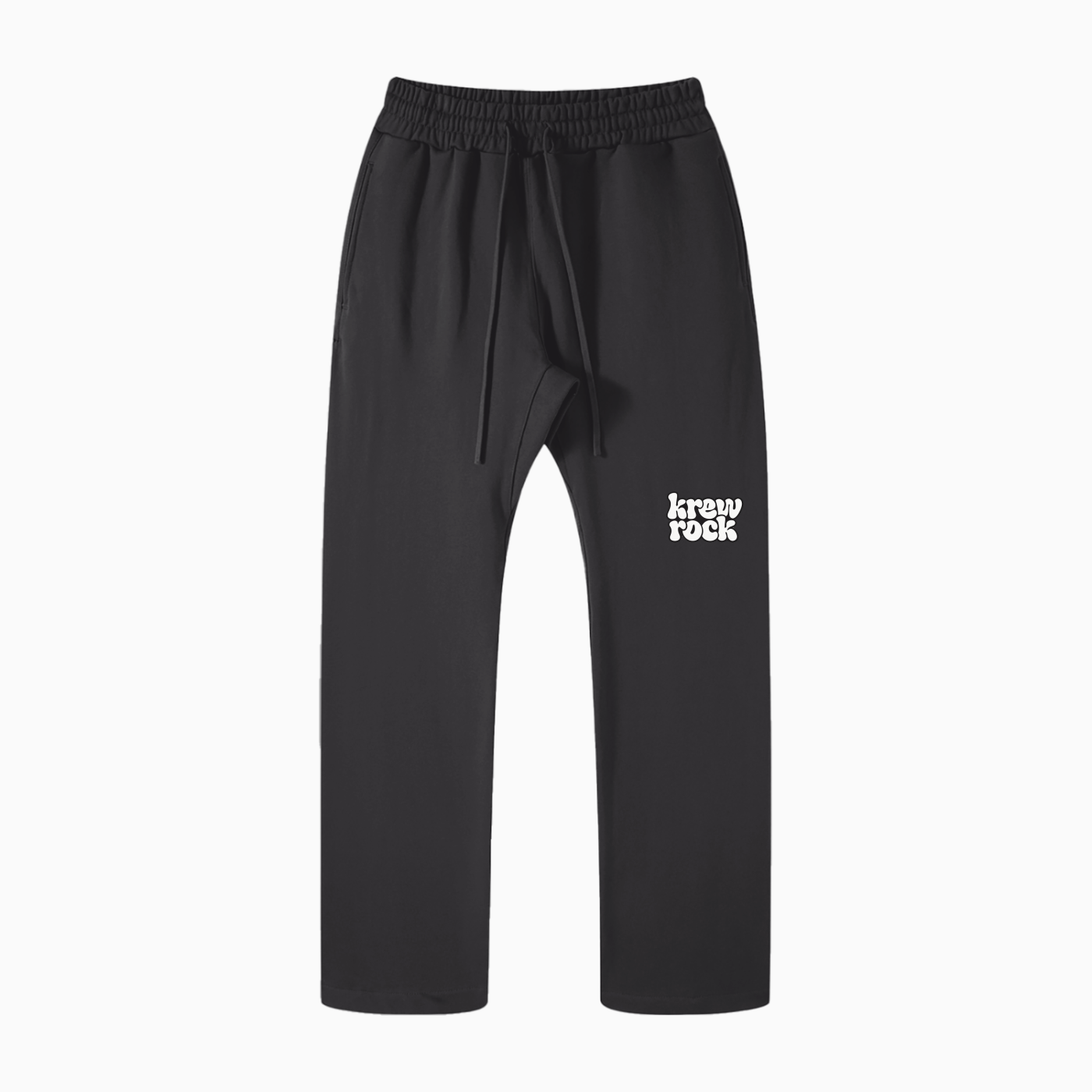 Unisex Casual Straight Leg Pants (White Logo)