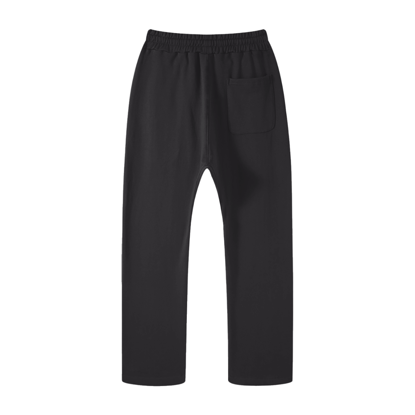 Unisex Casual Straight Leg Pants (Black Logo)