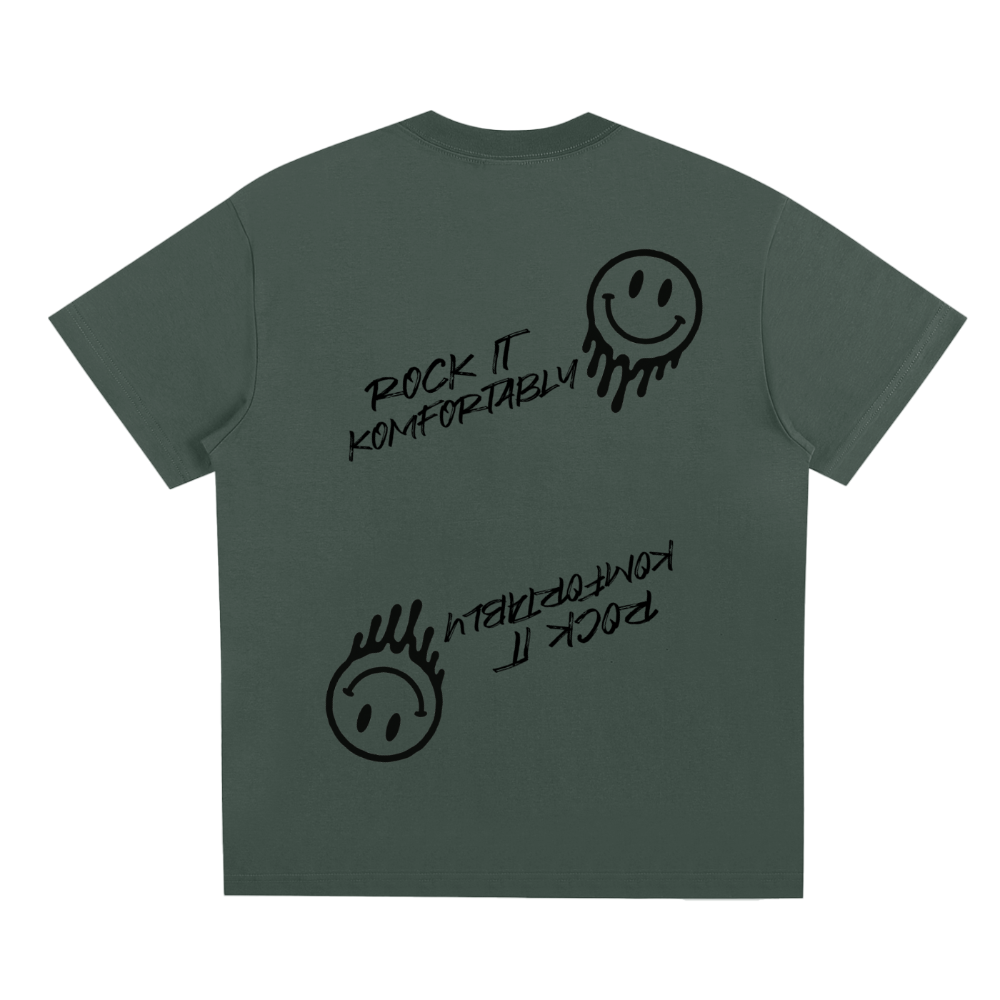 Rock It Komfortably Tee (Black Print)