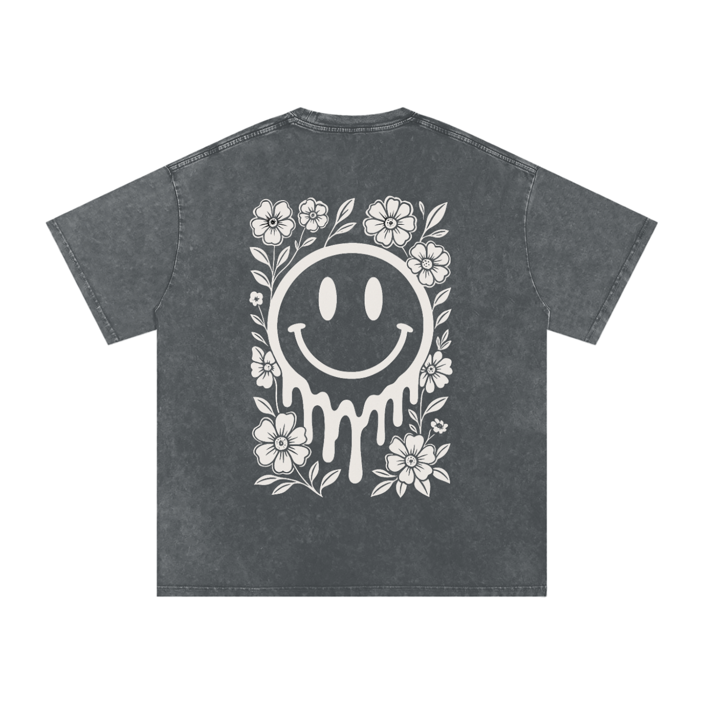 Snow Washed Oversized Cotton T-Shirt