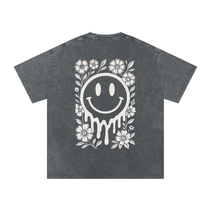 Snow Washed Oversized Cotton T-Shirt