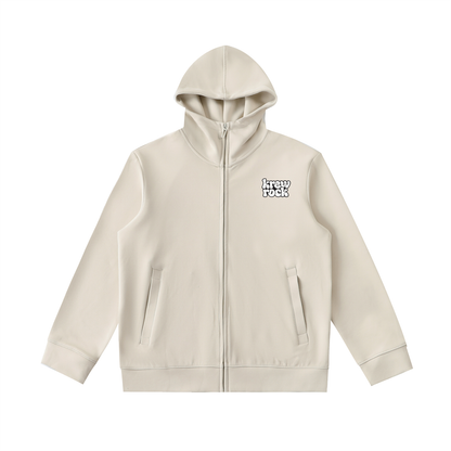 Heavyweight High Neck  Zip-Up Hoodie