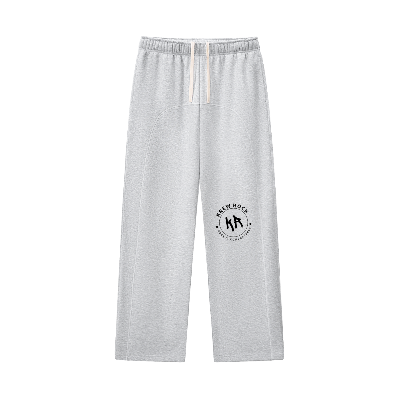 Contrast-Stitched Fleece Sweatpants (Black Logo)