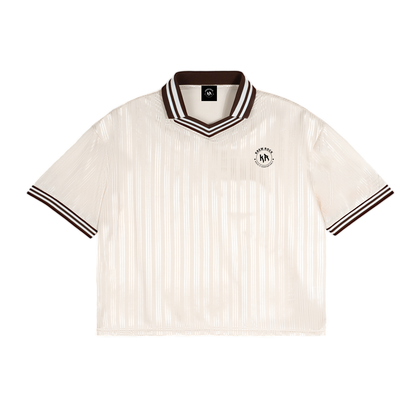 Contrast Stripes Polo Collar T-Shirt