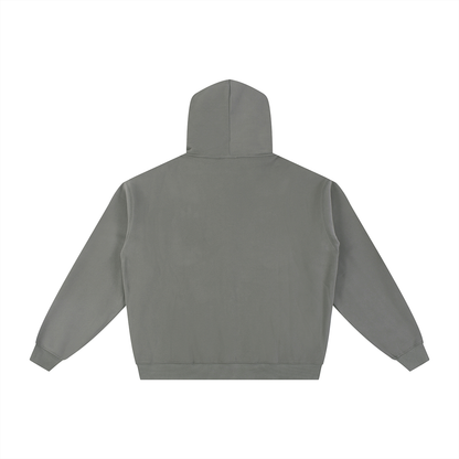 Essential Fleece Zip-Through Hoodie (Black Logo)