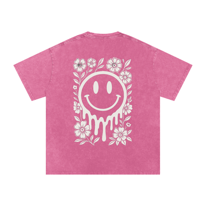 Snow Washed Oversized Cotton T-Shirt