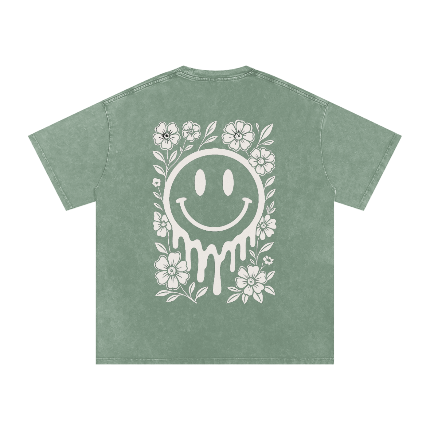 Snow Washed Oversized Cotton T-Shirt