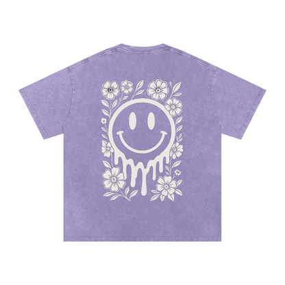 Snow Washed Oversized Cotton T-Shirt