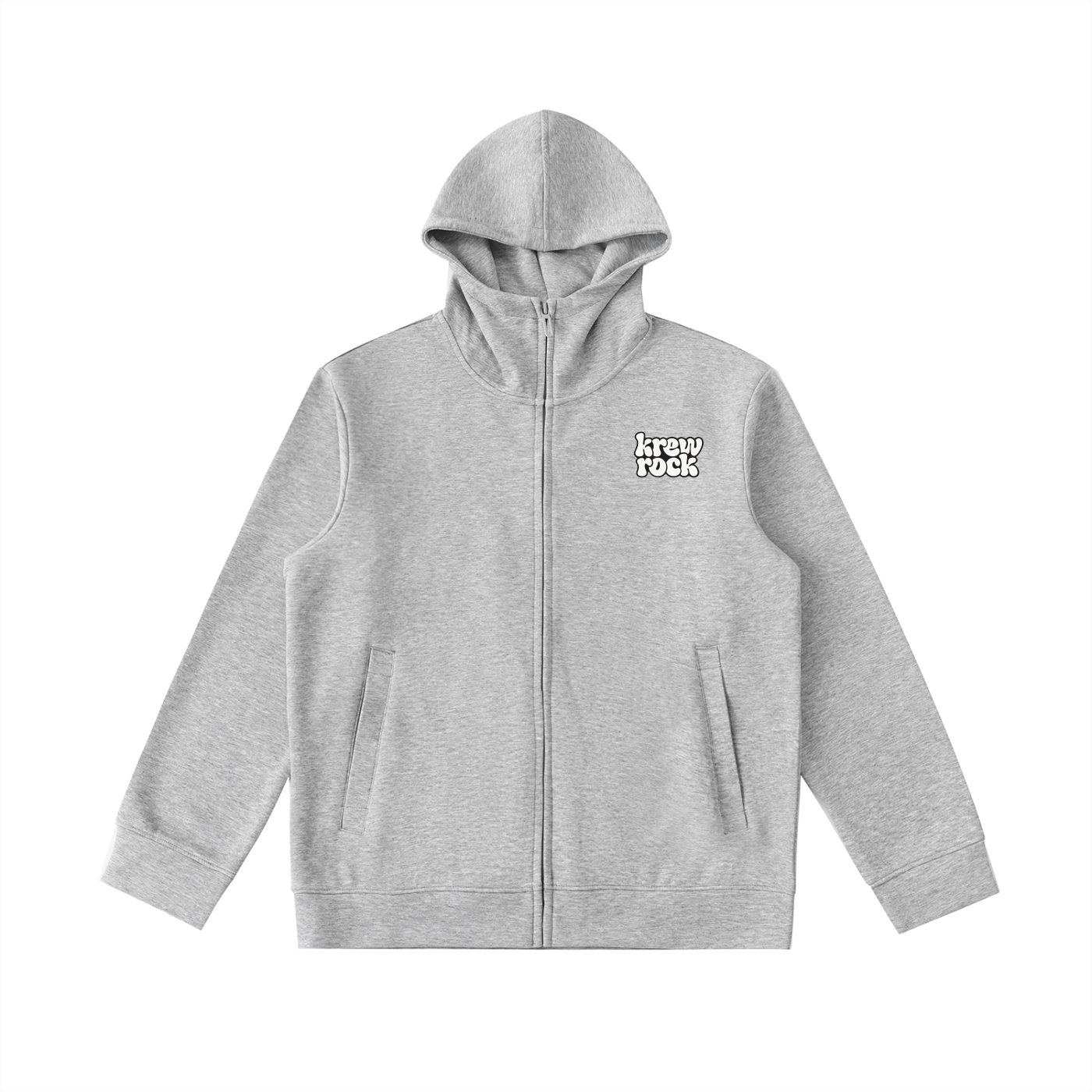 Heavyweight High Neck  Zip-Up Hoodie