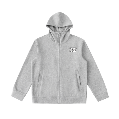 Heavyweight High Neck  Zip-Up Hoodie