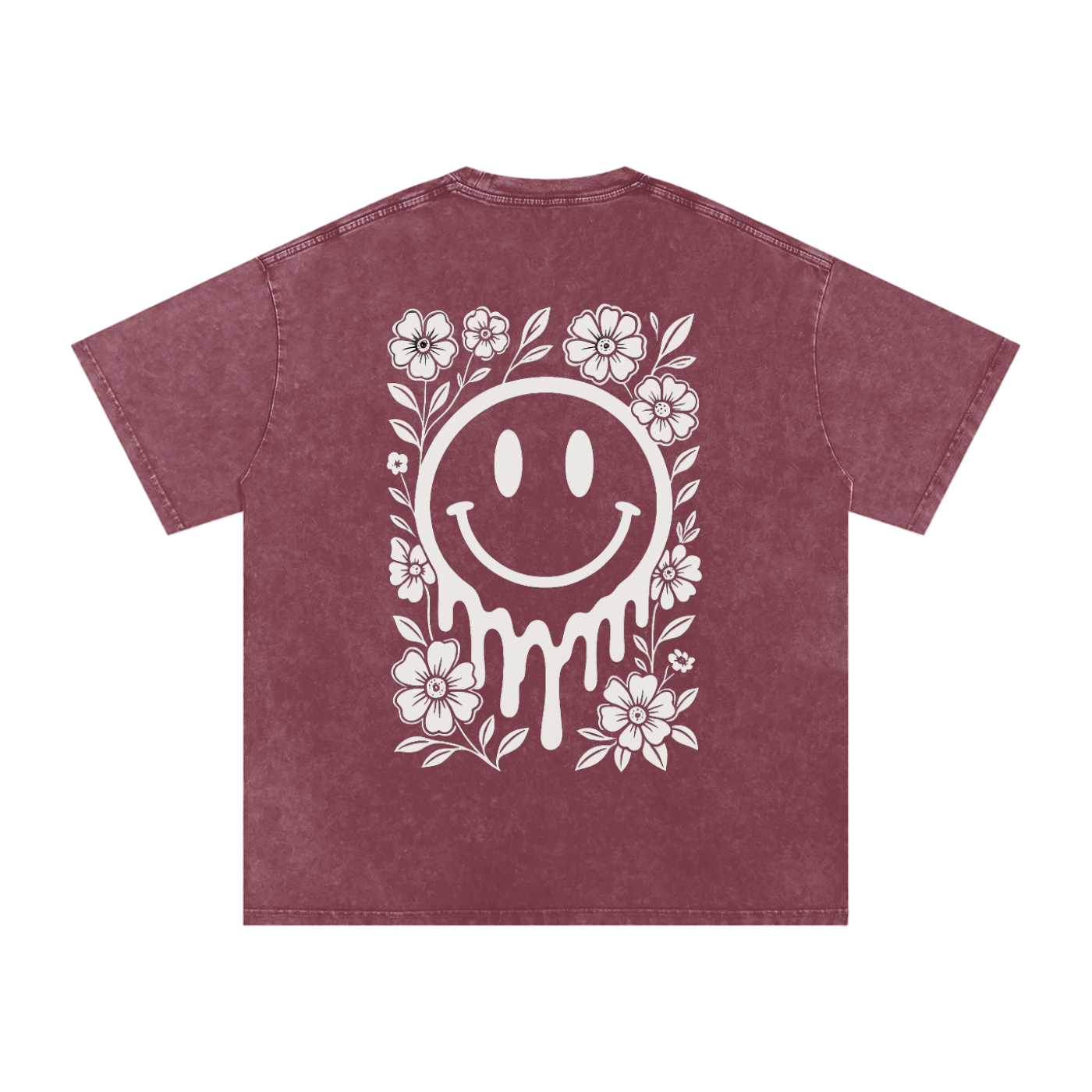 Snow Washed Oversized Cotton T-Shirt