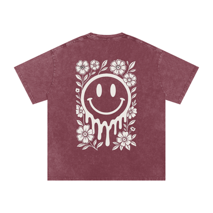 Snow Washed Oversized Cotton T-Shirt