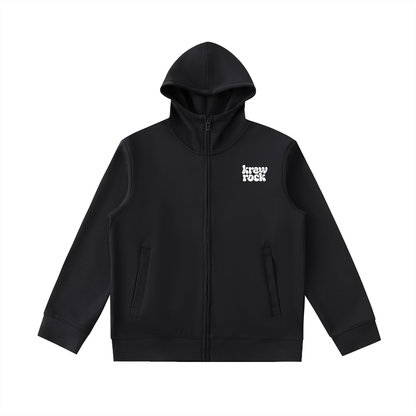 Heavyweight High Neck  Zip-Up Hoodie
