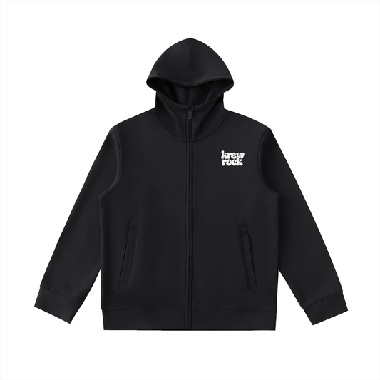 Heavyweight High Neck  Zip-Up Hoodie