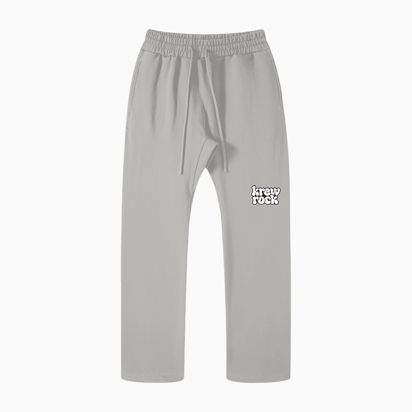 Unisex Casual Straight Leg Pants (White Logo)