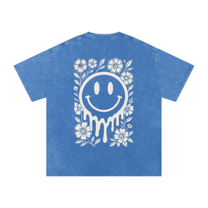 Snow Washed Oversized Cotton T-Shirt