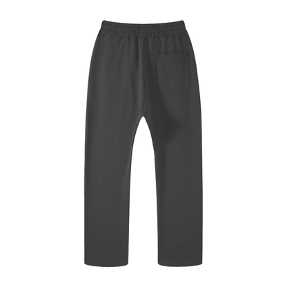 Unisex Casual Straight Leg Pants (Black Logo)
