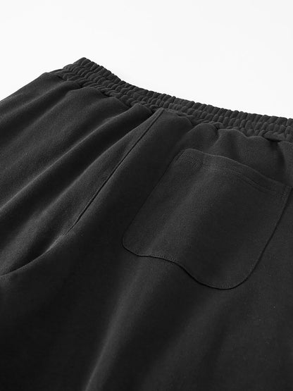 Unisex Casual Straight Leg Pants (White Logo)