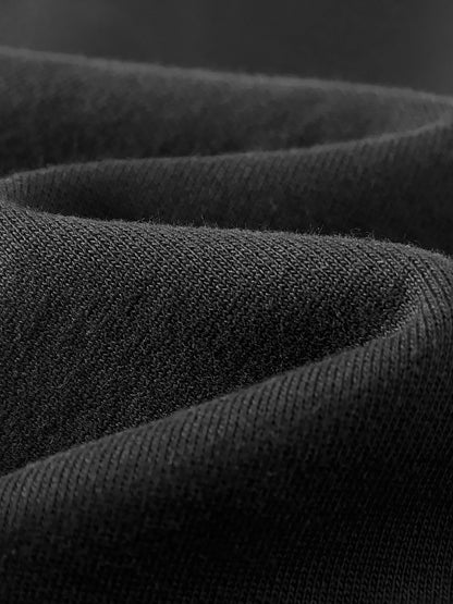 Unisex Casual Straight Leg Pants (Black Logo)