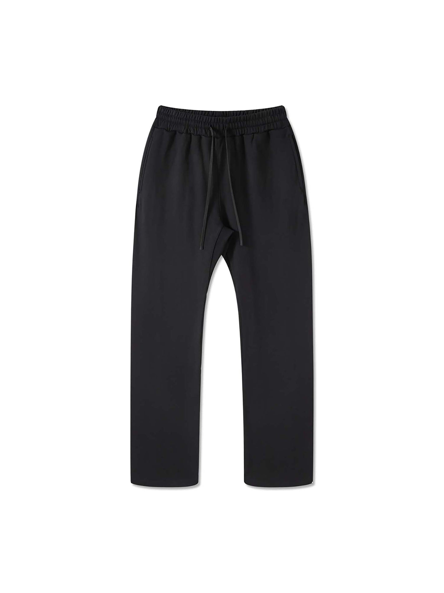 Unisex Casual Straight Leg Pants (Black Logo)