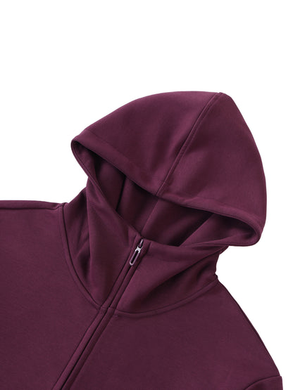 Heavyweight High Neck  Zip-Up Hoodie