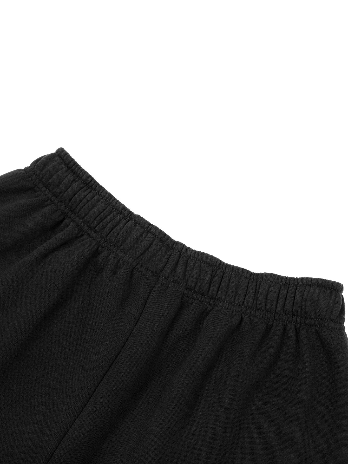 Contrast-Stitched Fleece Sweatpants (White Logo)