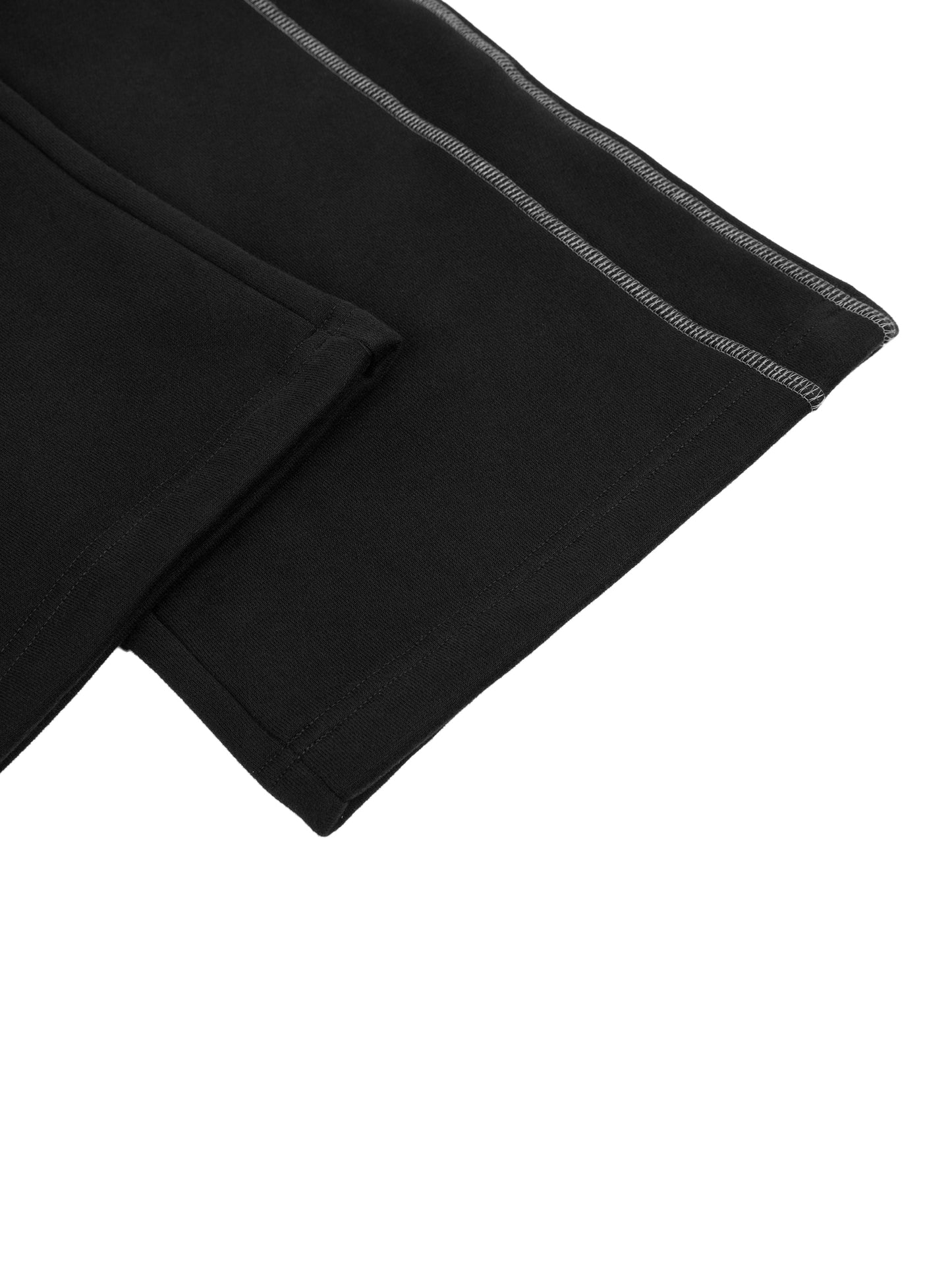 Contrast-Stitched Fleece Sweatpants (Black Logo)