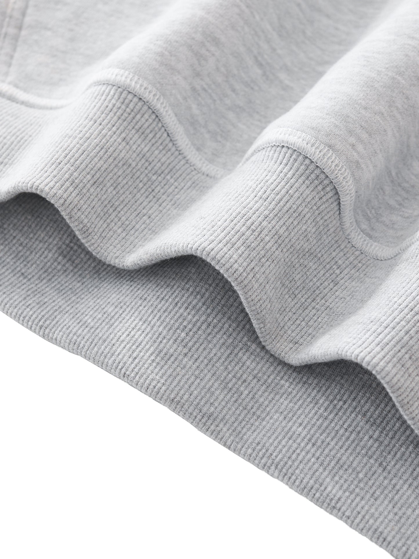 Contrast-Stitched Boxy Fleece Hoodie (White Logo)