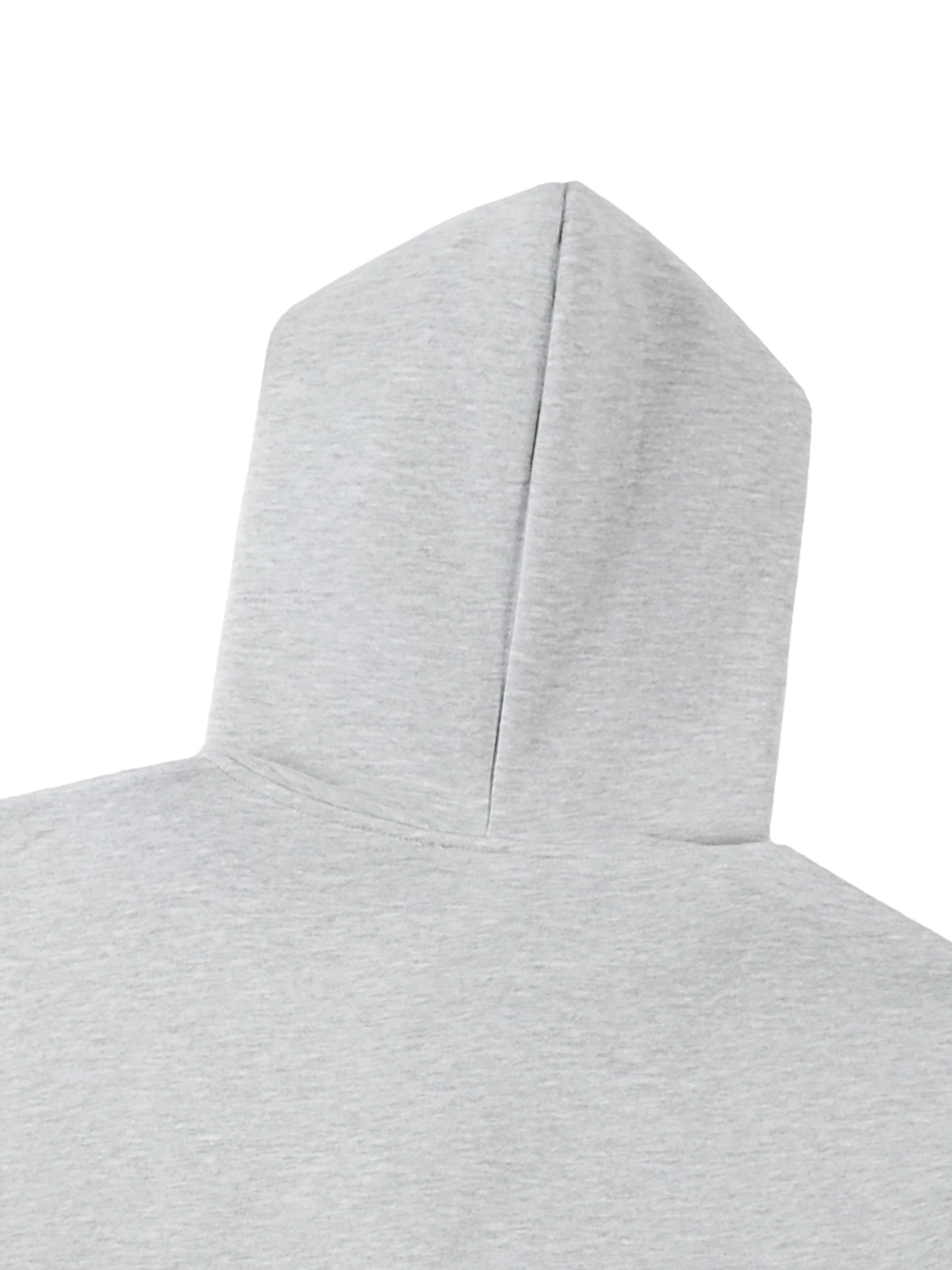 Contrast-Stitched Boxy Fleece Hoodie (Black Logo)